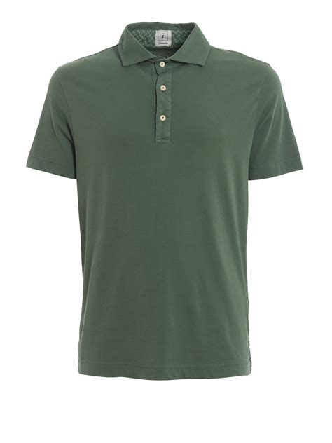 Polo Shirts Drumohr Short Sleeve Army Green Jersey Polo Shirt Ij303102470