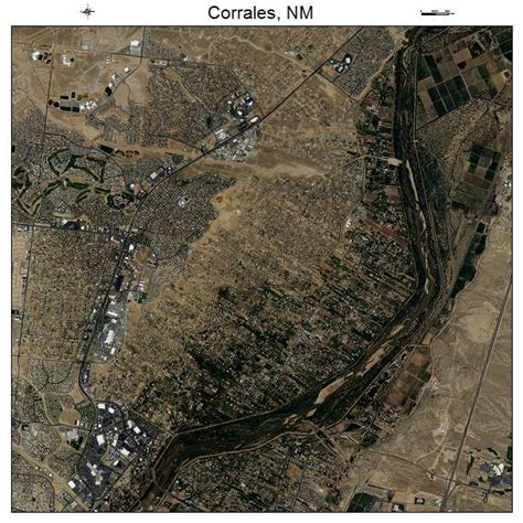 Aerial Photography Map of Corrales, NM New Mexico