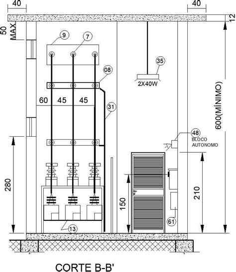 Power Supply Distribution System In Autocad 2d Cadbull