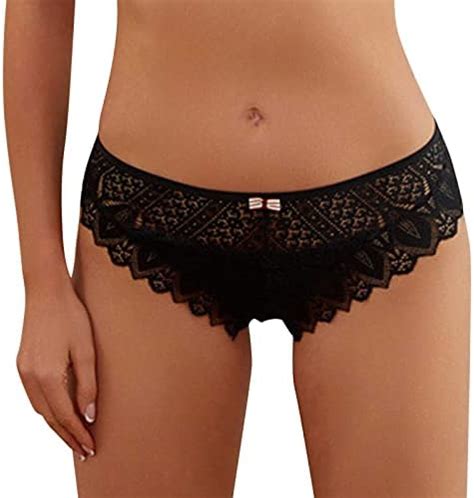 Fulidngzg Unterhosen Damen Tanga Spitze Offen Baumwolle String Tanga