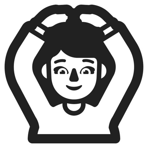 Woman Gesturing Ok Default Icon Fluentui Emoji Mono Iconpack Microsoft