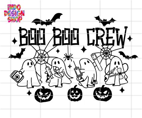 Halloween Phlebotomy Boo Boo Crew Svg Png Halloween Phlebotomist Svg