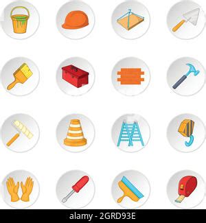 Konstruktion Und Bau Werkzeuge Icons Vektor Icon Set Stock Vektorgrafik