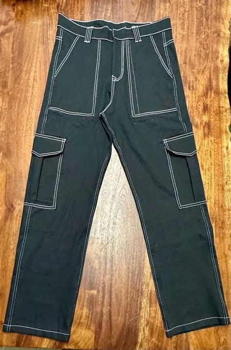 Plain Regular Fit Men Black Cargo Denim Jeans At Rs Piece In Noida