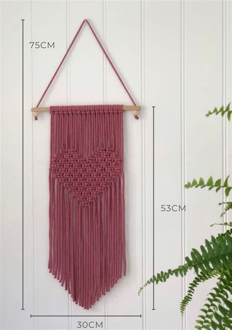 Macrame Heart Wall Hanging