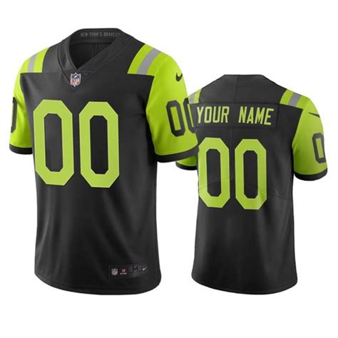 New York Jets Custom Black Green Vapor Limited City Edition NFL Jersey ...