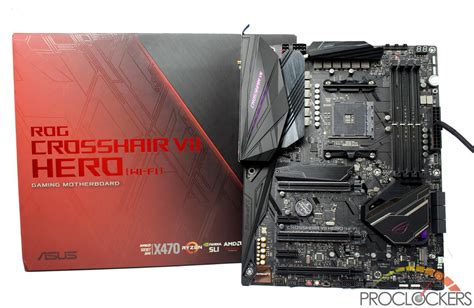 Asus Rog Crosshair Vii Hero Wifi Am4 X470 Motherboard Review Proclockers