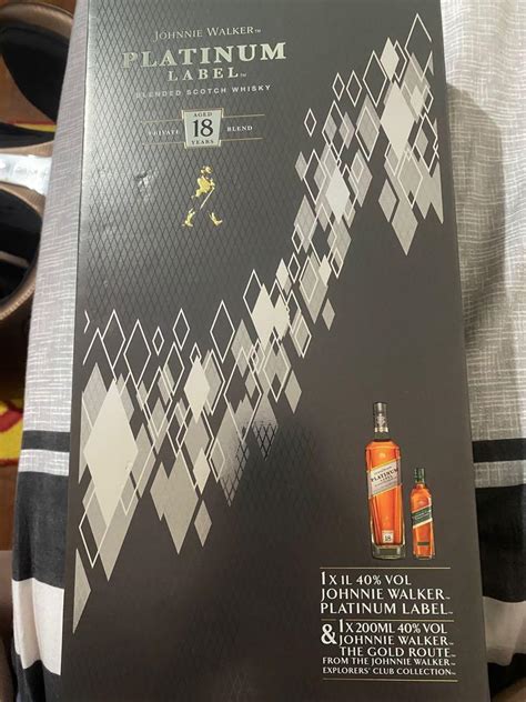 Johnnie Walker PLATINIUM LABEL EXTRA 200ml Bottle Food Drinks