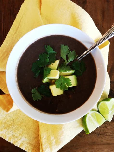 Easy Black Bean Soup - One Happy Dish