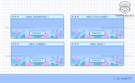 Cute X Animated Alerts Animated Twitch Alerts Pack Pixel Art Stream