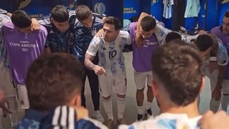 VIDEO La increíble arenga de Messi antes de la final de la Copa