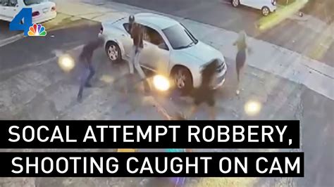 Attempted Robbery On Melrose Caught On Camera Nbcla Youtube