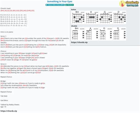 Chord: Something in Your Eyes - tab, song lyric, sheet, guitar, ukulele ...