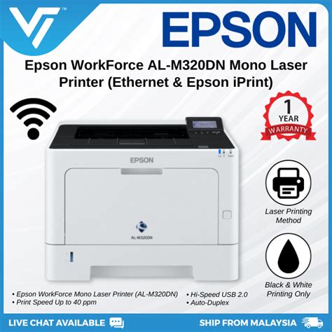 Epson Workforce Aculaser Al M Dn Mono Laser Printer Up To X