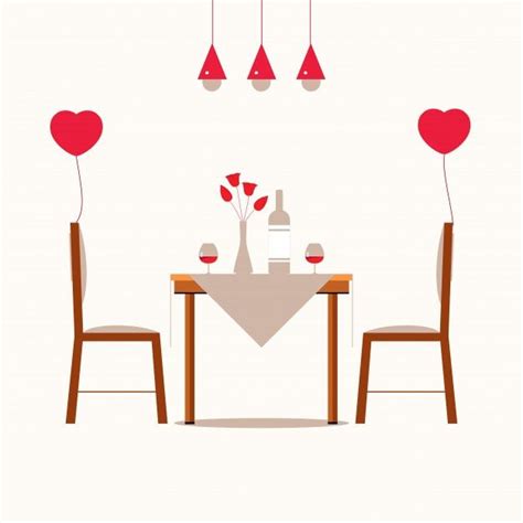 Cena Romantica Una Pareja De Enamorados Premium Vector Freepik