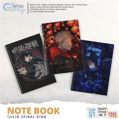 Jual SP Buku Tulis Buku Catatan Note Book Anime Jujutsu Kaisen