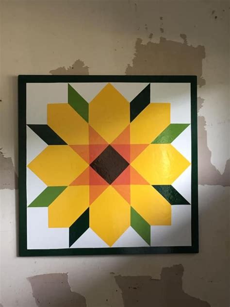 Printable Sunflower Barn Quilt Pattern