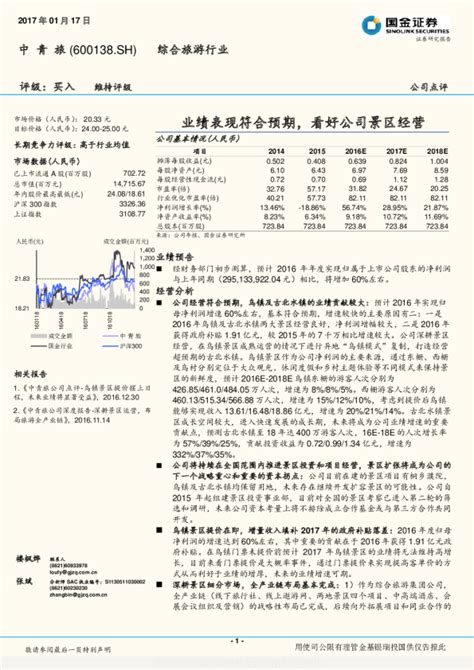 业绩表现符合预期，看好公司景区经营