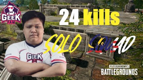 24 Kills Solo Vs Squads Pubg Geekfam Muhammad Savior Hazwan YouTube