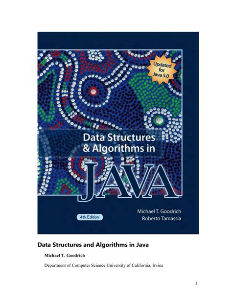 Data Structures And Algorithms In Java Fourth Edition