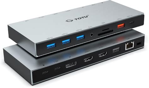 Docking Station Totu 15 In 1 Usb C Docking Station 3 Monitore Mit Dual Hdmi 4k Displayport