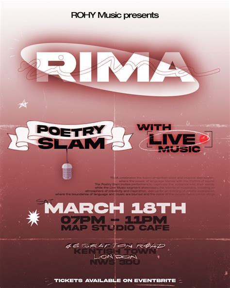 Rima Poetry Slam – MAP Studio Cafe, London