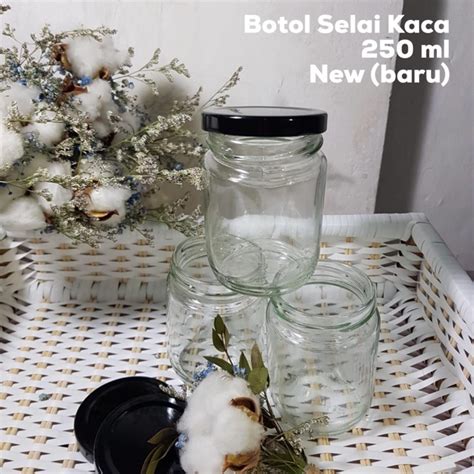 Jual Botol Jar Toples Kaca Selai Sambel Tutup Seng Ml Baru New