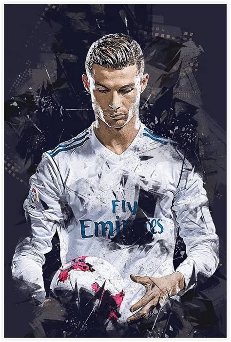 Poster Sur Toile Avec Joueur De Football Cristiano Ronaldo D Coration