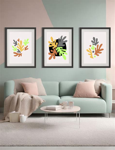 Colorful Leaf Art Set of 3, Bright Leaf Prints, Digital Download, Printable Leaf Watercolors - Etsy