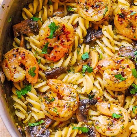 Pesto Shrimp Mushroom Pasta Julias Album Shrimp Recipes For Dinner