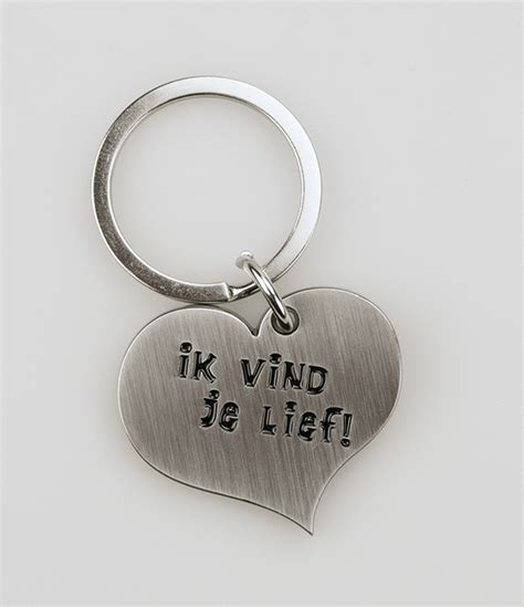 Hart Sleutelhanger Ik Vind Je Lief Ooms Feestwinkel