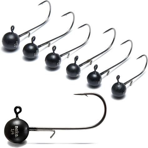 Nako Sensitive Tungsten Ball Jig Heads No Chip Black Tungsten