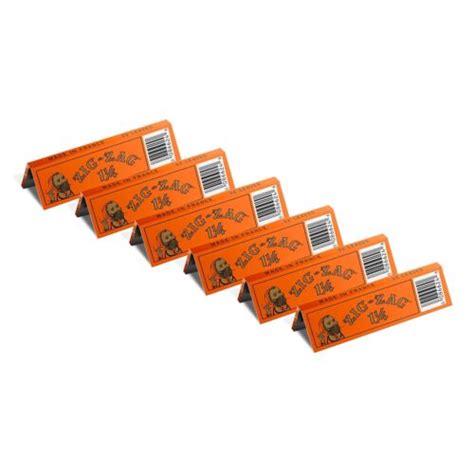 😎zig Zag Orange Cigarette Rolling Papers 1 14 6 Booklets 👀 Ebay