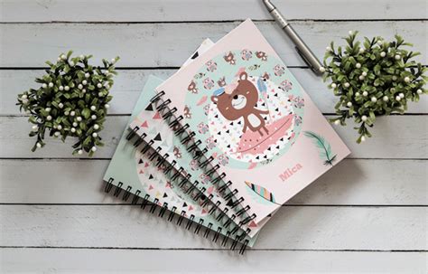 Boho Camp Diseño de cuaderno personalizado para descargar gratis y