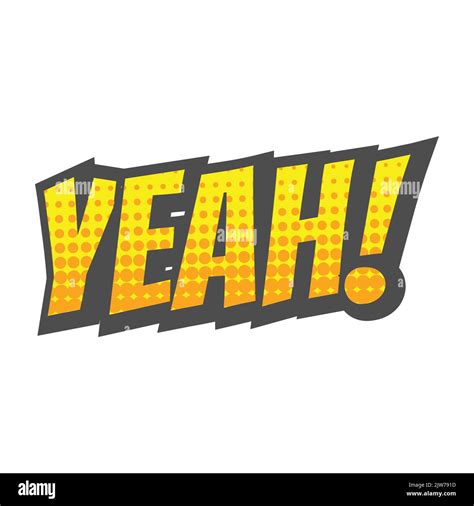 Yeah 3d Letters With Halftone Vector Yeah Lettering Colorful Pop Art