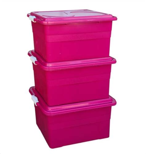 Kit 3 Caixas Organizadora 70 Litros Agraplast Cod 904 70l Caixa