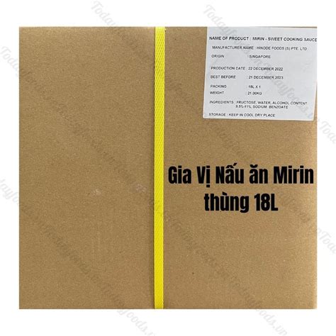 Rượu Nấu Ăn Mirin Hinode 18l Gia Vị Nhật Bản Todayfoods
