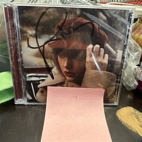 Taylor Swift Red Taylors Version Signed Cd Sealed In Hand D