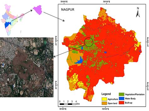 Map Showing Study Area Of Seminary Hills Reserve Forest In Nagpur