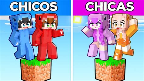 Un Bloque De CHICOS Vs Un Bloque De CHICAS En Minecraft YouTube