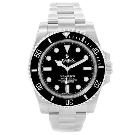 Rolex Submariner Ceramic Bezel Steel Mens Watch 114060 Unworn