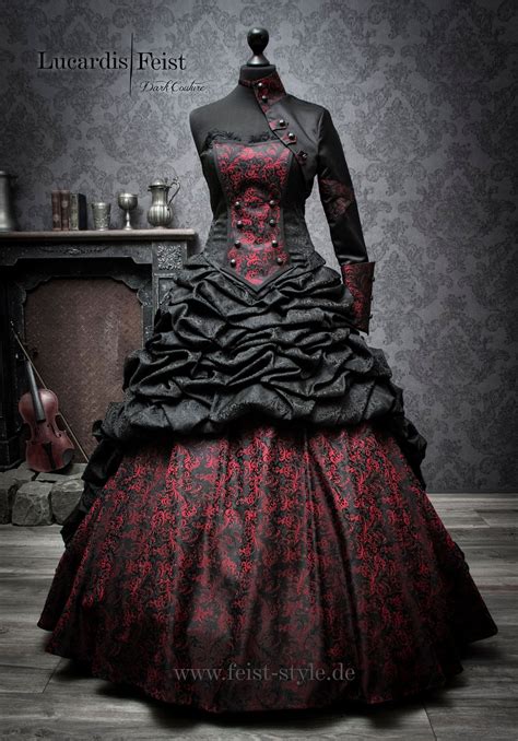 Steampunk Noir Black Victorian Gothic Wedding Dress