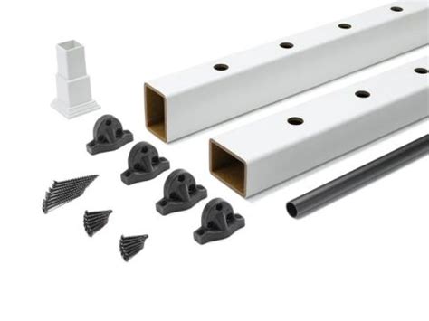 Amerhart Trex Select Classic White Rail Kit With Round Black