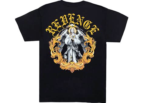 Revenge Virgin Mary Angel Tee Black Mens Fw22 Gb