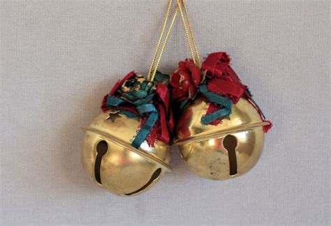 2 Large Metal Jingle Bells Rusty Bells Gold Cooper Bells Metal Bells ...