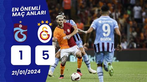 Trabzonspor 1 5 Galatasaray maç özeti ve golleri Bein Sport TS GS özet