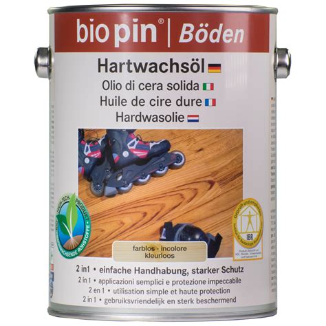 Biopin Hartwachsöl seidenglänzend Transparent 2 5 l kaufen bei OBI