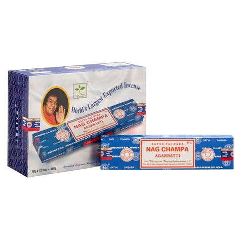 Nag Champa Incense Sticks 40 Gram Satya Sai Baba 12 Boxes Of 40