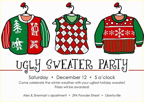 Ugly Sweater Flyer Template Free Of Ugly Sweater Christmas V2 Flyer