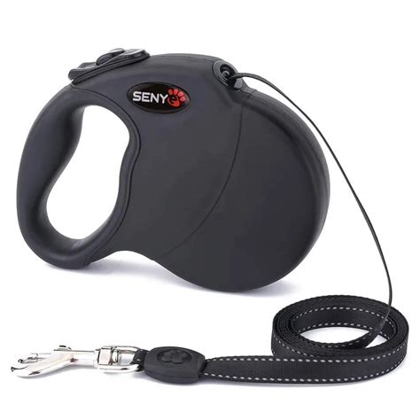 SENYE Nylon Retractable Dog Leash 5M Ribbon One Handed Brake Heavy Duty ...